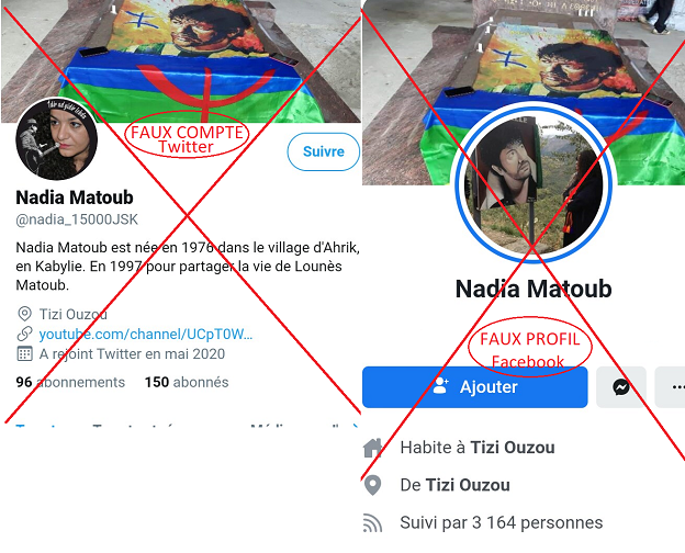 usurpation identité nadia matoub